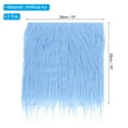 thumbnail image 2 of Unique Bargains 2 Pcs 10 x 10 Inch Plush Faux Fur Fabric Square Fluffy Faux Fur Patches Cuts, Light Blue, 2 of 6