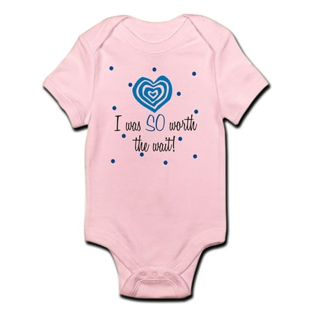 

CafePress - I Was Worth The Wait Blue Baby Infant Bodysuit - Baby Light Bodysuit