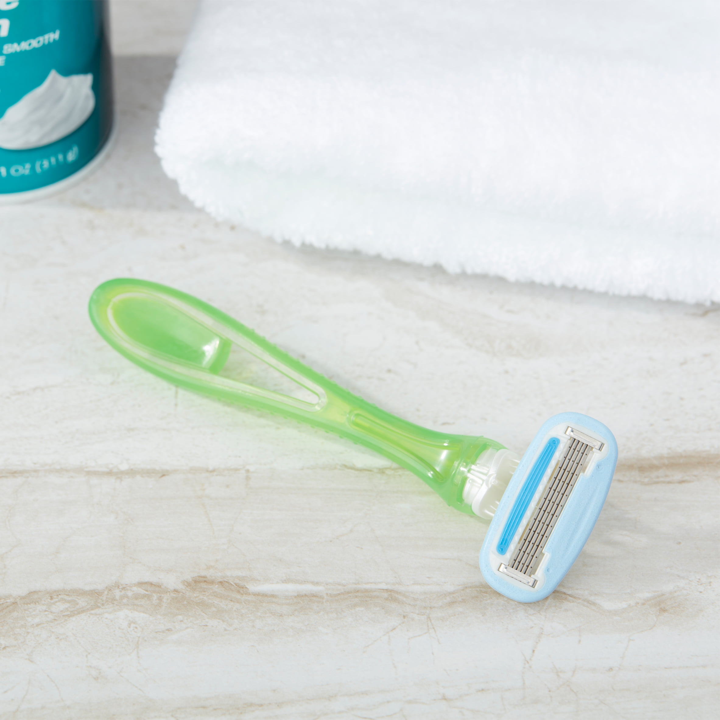 Equate 5 Blade Disposable Razors for Women, 3 Count