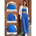 thumbnail image 4 of NELEUS Womens 27" Wide Leg Pants Athletic Yoga Leggings Casual Sweatpants Stretch Dress with Pockets,Blue,US Size M, 4 of 11