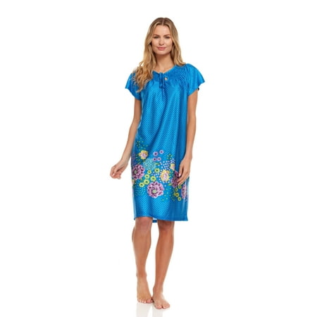

Lati Fashion Women Nightgown Sleepwear Female Sleep Dress Nightshirt Blue XL