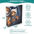 thumbnail image 5 of Cats Astronauts Cave Planet 3 Ring Binders 1.5 inch Hardcover File Folders with Interior Pockets A4 Size Organizer for School Office Hospital, 5 of 8
