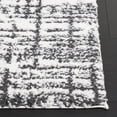 thumbnail image 3 of SAFAVIEH Rumi Selma Distressed Polyester Shag Runner Rug, Charcoal/Ivory, 2'2" x 8', 3 of 7