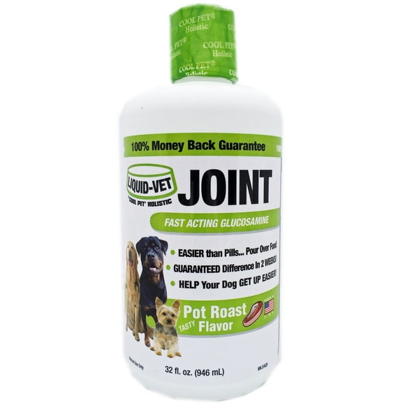Liquides Formule pour Articulations-Glucosamine à Action Rapide pour Aide Articulaire en Canines-Rôtissoire Saveur-Économie Taille-32 Onces