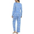 thumbnail image 4 of DreamFish Fall-Winter Womens 2 Piece Long Sleeves Pajama Sets with Comfy Long Pants Ladies Lounge Sleepwear with Pockets, 4 of 5