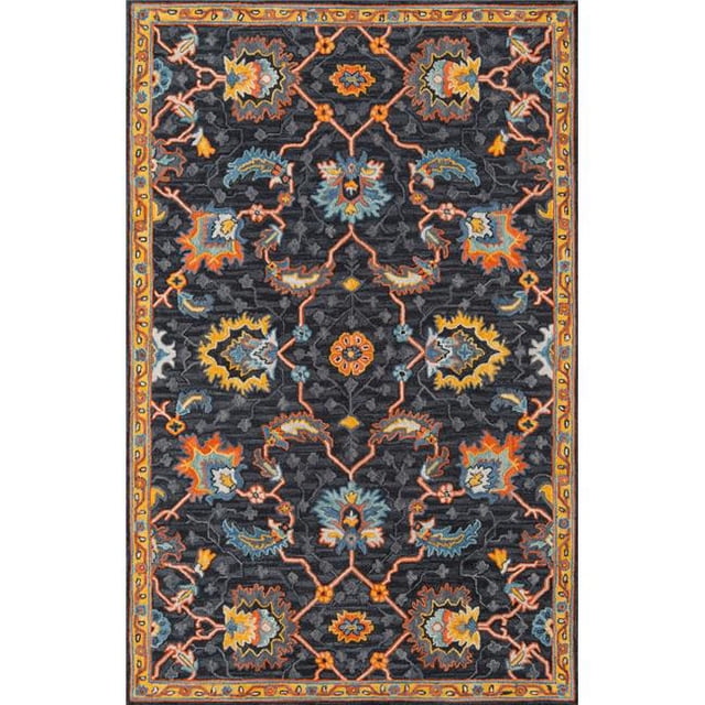 Momeni IBIZAIBI-3CHR6090 Hand Tufted Ibiza Rectangle Rug, Charcoal - 6 x 9 ft.