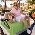 thumbnail image 3 of Golf Cart Seat Covers for 2 Seater,Green Microfiber Cart Seat Towel Blanket,Solid Color Simple Abstract Fashion Light Color Absorbent Breathable Non Slip Bench Seats Protector for Golf Course 51"x31", 3 of 9