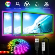 TV LED Backlights for 32-60 inch TV, CELECTIGO 5050 RGB USB Color Changing Light Strip SMD Flexible Tape Light Bias Lighting for HDTV PC Monitor Mirror,3.3ft