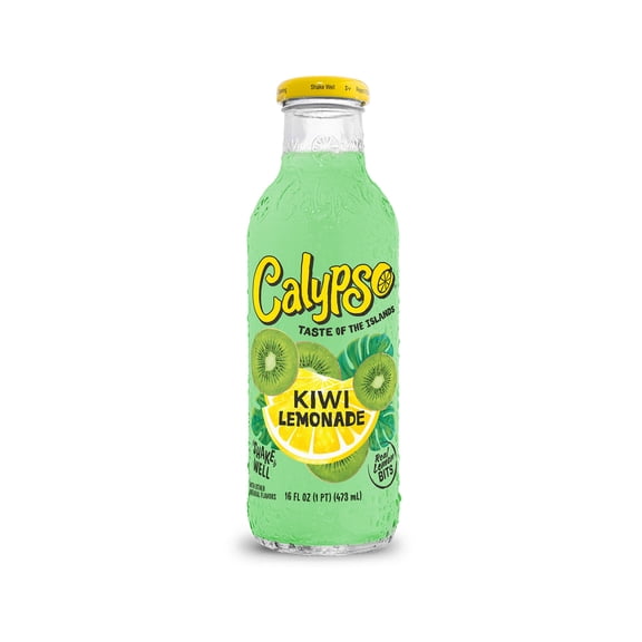 Calypso Lemonade, Kiwi Lemonade, 16oz (Pack of 12)