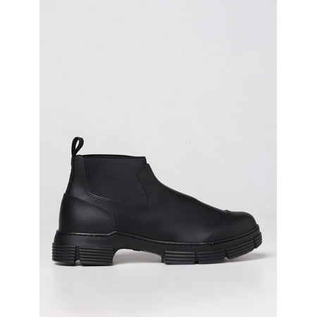 

Ganni Flat Ankle Boots Woman Black Woman
