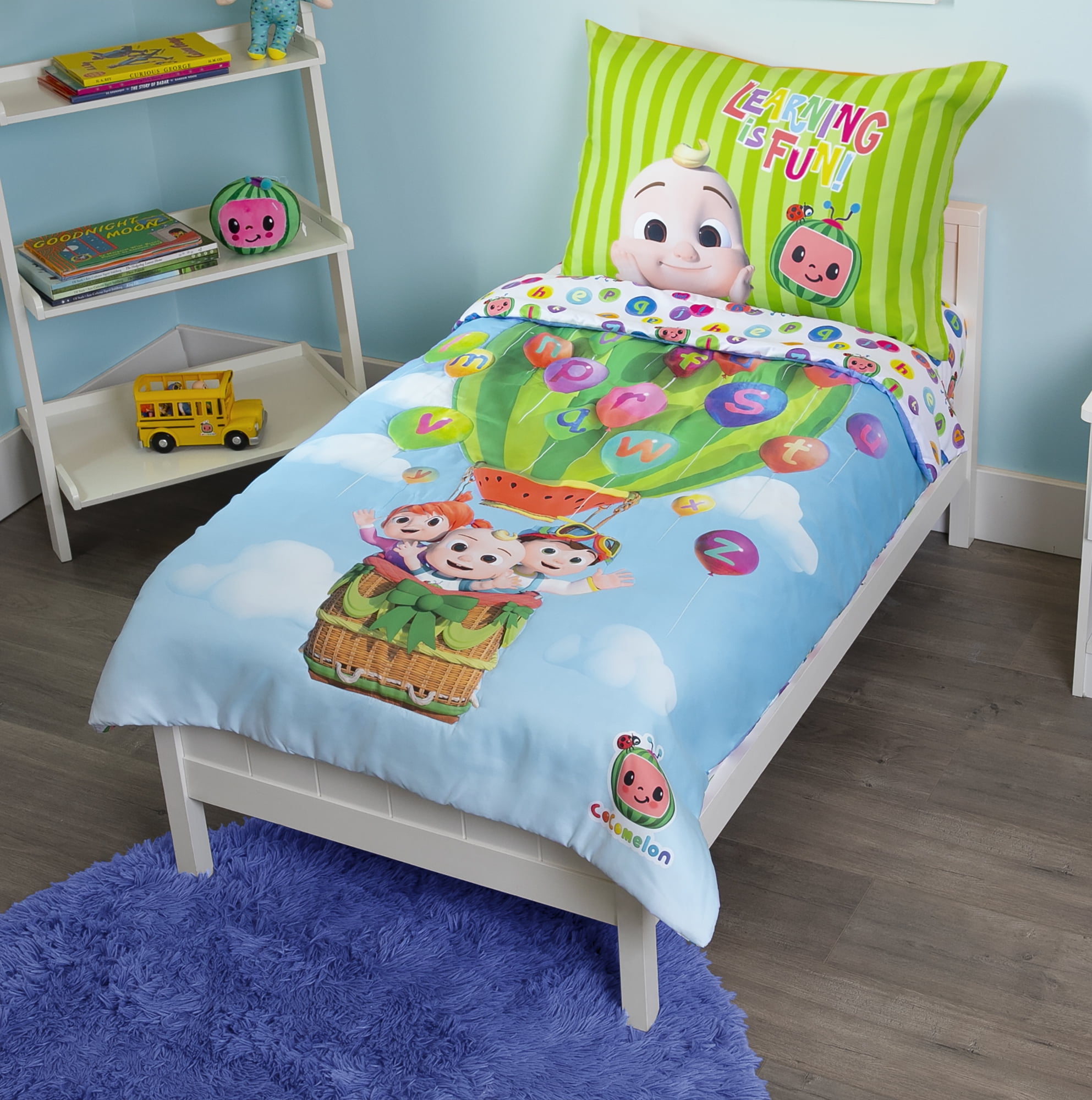 Peppa Pig Toddler Bedding Set Cotbed Duvet Cover George Counting Dinosaur Number 