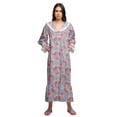 thumbnail image 3 of Moomaya Printed Nightdress For Ladies Cotton Ruffled Border Nursing Nightwear, 3 of 5