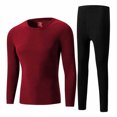 thumbnail image 3 of DYTTDG Men’s Thermal Underwear 2‑Piece Set, Soft Long Sleeve Top & Long Pants, Solid Color Base Layer, Lightweight Warm Knit Loungewear for Fall Winter Daily Wear, 3 of 7
