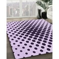 thumbnail image 3 of Ahgly Tapis Rond Lavable en Machine Intérieur Transitionnel Rebecca Violet, 7 Pieds Rond, 3 of 7
