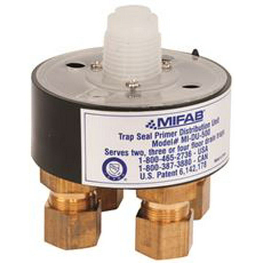 Mifab Trap Seal Primer Distribution Unit For 1 To 4 Ports, 1/2 In. Connections