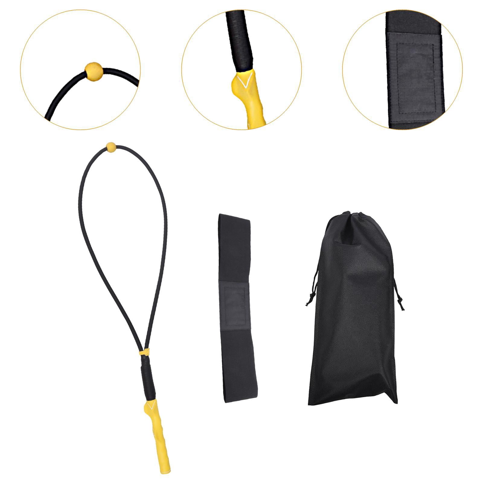 GARENDE Golf Swing Training Rope Comfortable Grip for Beginner Indoor Outdoor Adults yellow