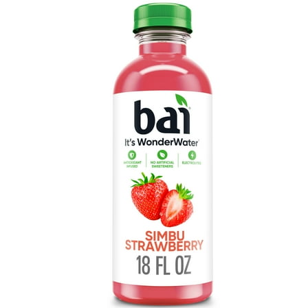 Bai Simbu Strawberry Antioxidant Infused Water Beverage, 18 fl oz, Bottle