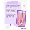 thumbnail image 7 of MeMoi Flowers and Diamonds Girls Opaque Tights - Girls - Female, 6-8, Light Pink, 7 of 7