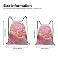thumbnail image 2 of Honeii Abstract Pink Gold Splash Print Drawstring Backpack,Drawstring Bags String Backpack Gym Cinch Sack Backpack Sport Bag Draw-Medium, 2 of 6