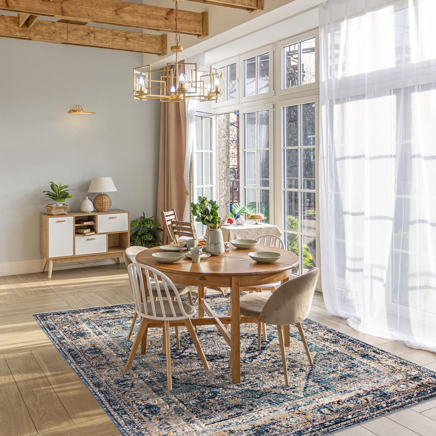 ECARPET Traditional Vintage Style Area Rug for Hallways, Bedroom and Living Room Bolivia Bijar Collection