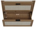 thumbnail image 6 of Holaki Modern Rattan Wood 3 Drawer Dresser, Bohemian Style Storage Cabinet for Bedroom Living Room (Walnut), 6 of 9