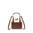 thumbnail image 5 of Mochila francesa retro de color contrastante, nueva mochila de otoño 2025, pequeña, cuadrada, de un solo hombro, moderna y versátil, para uso diario., 5 of 5