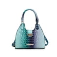 thumbnail image 2 of MKF Collection Ava Women's Tote Bag, Gradient Crocodile Vegan Leather Handbag Purse by Mia K - Turquoise Blue, 2 of 3