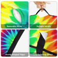 thumbnail image 6 of Red and Green Tie Dye Pattern Teens Toddler Nap Mat with Pillow, Sleeping Mat Bag for Preschool Daycare 60"x20", 6 of 6