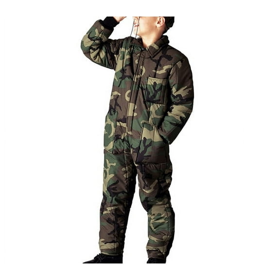 Rothco Kids Insulated Coverall, Woodland Camo, XS