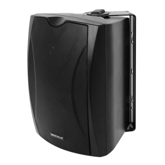 Rockville WET-6B Indoor and Outdoor Bluetooth 50-Watt Continuous Power Wall Mount Speakers, Black