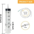thumbnail image 2 of HUGFEGWE 250ml Large Syringe ,Plastic Syringe with 40 Inches Plastic Tubing for Scientific Labs,Liquid,Plant Irrigation,Perfumes,Inks,Feeding Pets CJB91-89443, 2 of 7