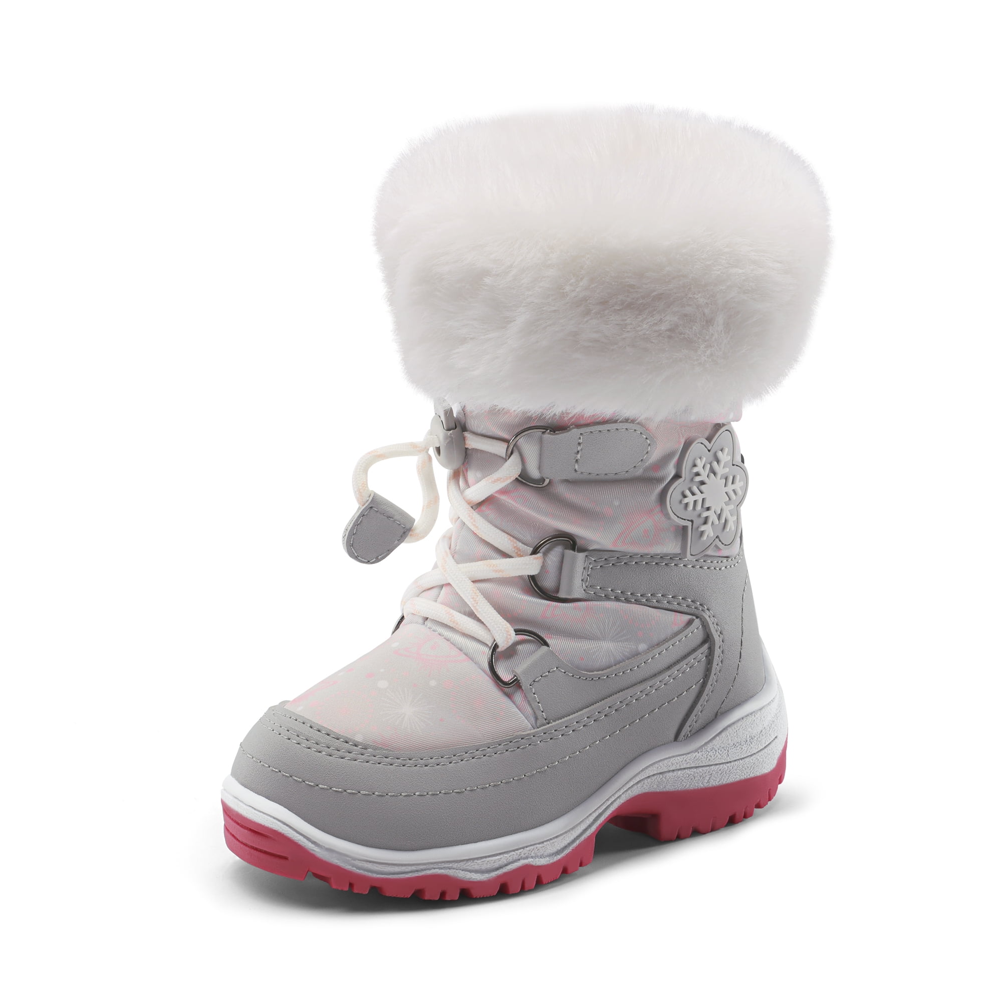 DREAM PAIRS Boys Girls Toddler Snow Boots Slip Resistant Faux Fur Lined