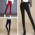 thumbnail image 2 of Spring HighWaisted Outer Wear,Spring highWaisted Outer wear, Elastic Small feet Pencil, Metal Decorative Casual Leggings, 2 of 6