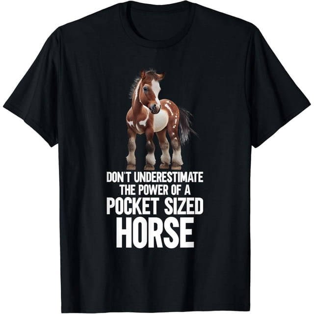 T-Shirt Miniature Cheval Mini Cheval Animal de Compagnie Petit Amoureux des Chevaux Poney