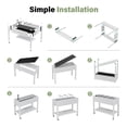 thumbnail image 6 of Bifanuo Raised Garden Bed with Wheels - Outdoor Elevated Planter with Weatherproof Resin, Effective Drainage for Backyard, Patio and Balcony, White, 6 of 6
