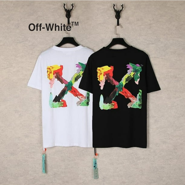 off white 4887 Camiseta De Mujer De Moda Blanca Hombre De Manga Corta Gao Jiahui unisex Walmart en linea
