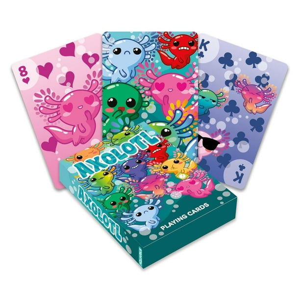 Baraja de cartas AQUARIUS con temática de axolotl con licencia oficial