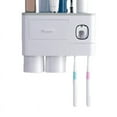 thumbnail image 3 of Soporte de pared para cepillos de dientes, estante de almacenamiento para el baño con absorción magnética multifunción, dispensador de pasta de dientes con cajón, 3 of 5