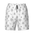 thumbnail image 4 of Lsque Mens Swim Trunks Hand Drawn Turtle Pattern - Bathing Suit Compression Liner - Beach Swim Shorts Swimwear - (S-3XL) - Stretch Quick Dry -Small, 4 of 9