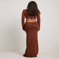thumbnail image 4 of Women‘s Long Sleeve Solid Color/Pattern Print Long Knit Party Dress, 4 of 5