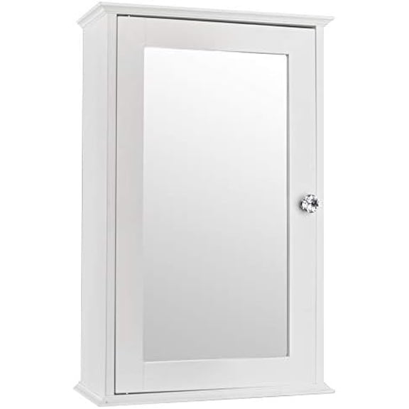 Medicine Cabinet with Mirror,Wall Mounted Bathroom Mirror Storage Cabinet,White$$Home Decor, Kitchen, & Other