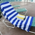 thumbnail image 3 of Allgala Oversize 40x70 Inch (1x1.8M) Cabana Stripe Design Microfiber Beach Towel-Royal Blue (Pack of 2)-BT81236, 3 of 3