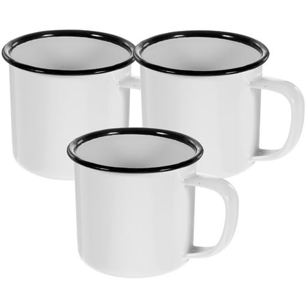 

FRCOLOR 3pcs Enamel Mug Enamel Coffee Mug Reusable Enamel Tea Cup Water Beverage Cup