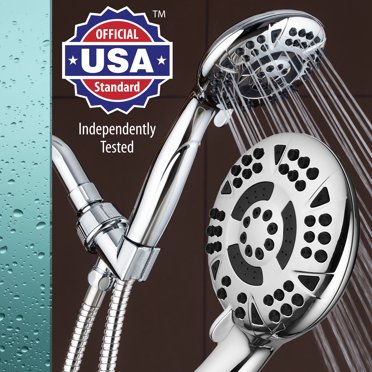 AquaDance Handheld Shower Head 6 Settings 4.15 Inch Chrome with Hose 3314