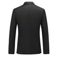 thumbnail image 4 of Zylarhe Male Autumn And Winter Suit Two Piece Solid Color Lapel Collar Long Sleeve Pocket Suit Jacket And Trousers Suits 3, 4 of 8
