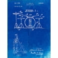 thumbnail image 2 of Borders, Cole 19x24 Gold Ornate Wood Framed with Double Matting Museum Art Print Titled - PP852-Faded Blueprint Frank Ippolito Practice Drum Set Patent Poster, 2 of 4