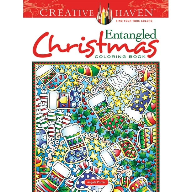 Download Dover Publications Entangled Christmas Adult Coloring book ...