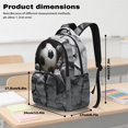 thumbnail image 6 of SCRAWLGOD Soccer Crack Pattern Gray Classic Casual Backpack, Lightweight Laptop Daypack for Work Travel School Commute, Spacious Practical Modern Unisex Design, 6 of 7