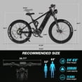 thumbnail image 6 of VITILAN T7 PRO Electric Bike for Adults Fat Tire Ebike, 52V 20AH Removable Battery Max Range 80Miles & 35MPH, 26 Inch Mountain Electric Bicycle with Full Suspension, 6 of 8