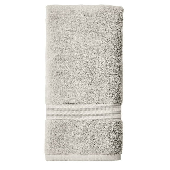 Better Homes & Gardens Signature Soft Solid Cotton Hand Towel, Soft Silver